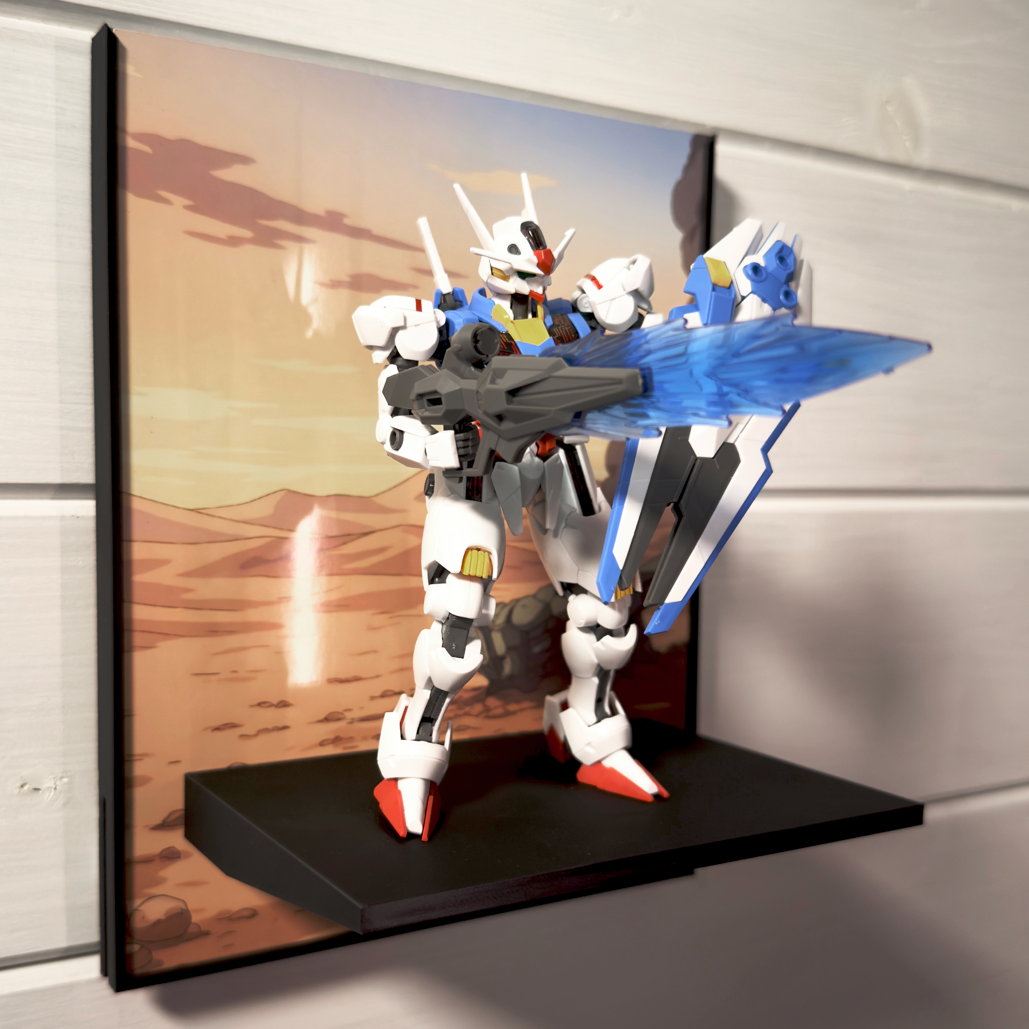 Burning Daylight (Anime Style) Gunpla Backdrop Wall Display For HG & RG Gundam Models