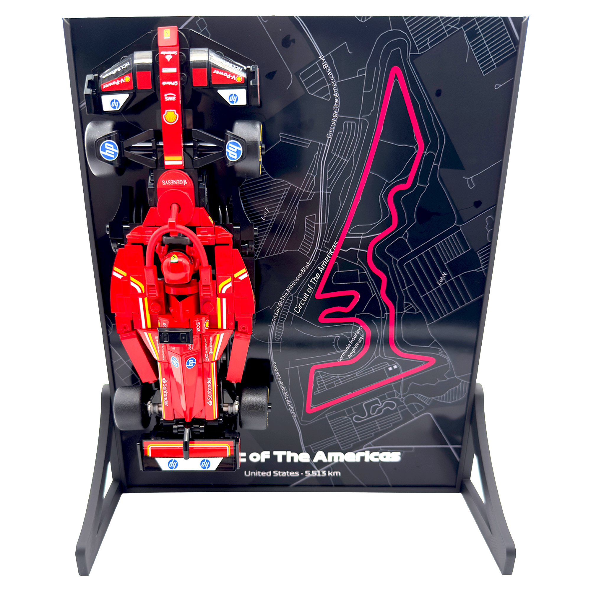 Circuit of the Americas Map Backdrop Display Stand For LEGO Speed Champions F1 Race Car