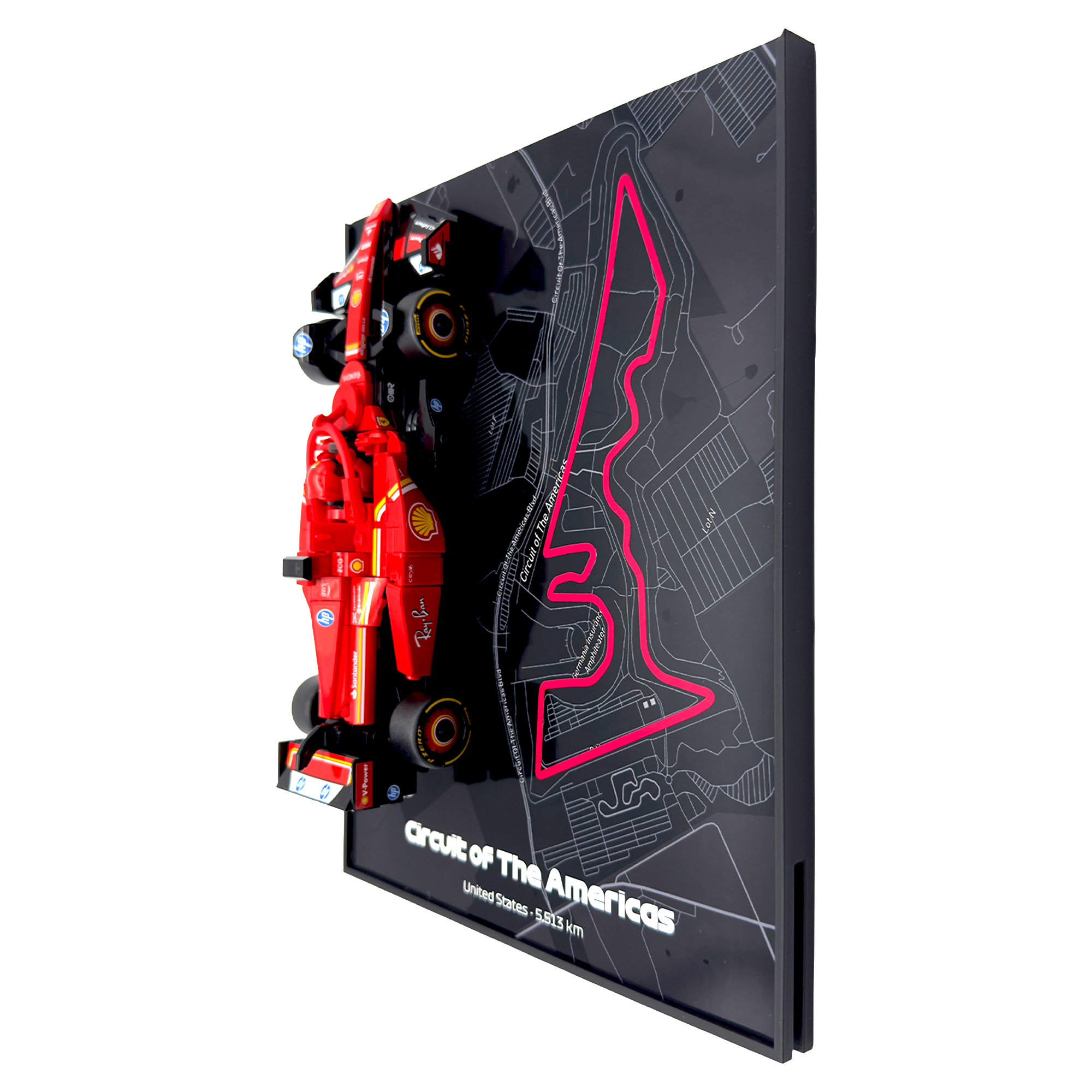 Circuit of the Americas Map Backdrop Display Stand For LEGO Speed Champions F1 Race Car