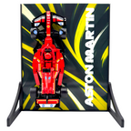 Abstract Backdrop Display Stand For LEGO Speed Champions Aston Martin AMR24 F1 Race Car