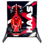 Abstract Backdrop Display Stand For LEGO Speed Champions Haas VF-24 F1 Race Car