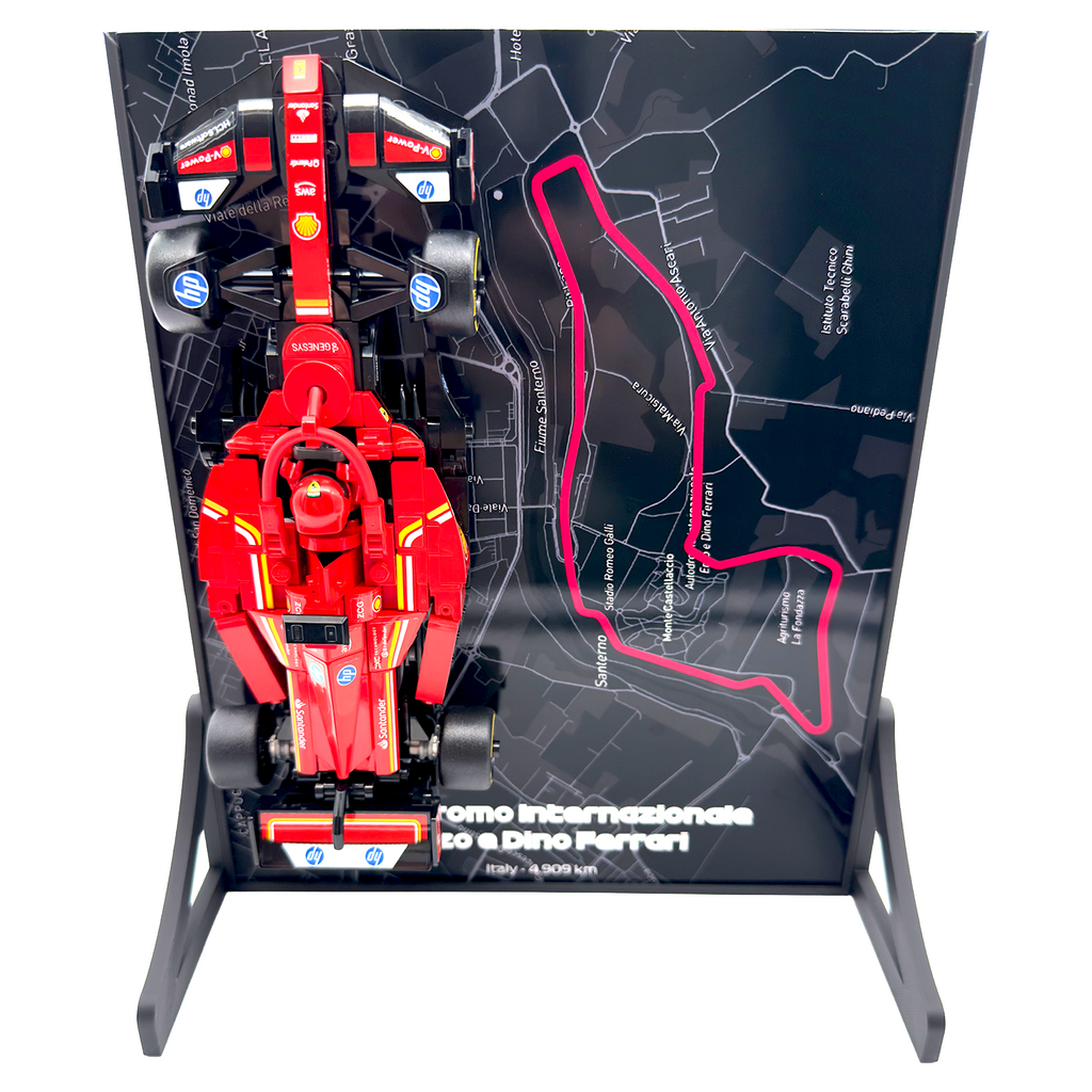 Imola Map Backdrop Display Stand For LEGO Speed Champions F1 Race Car