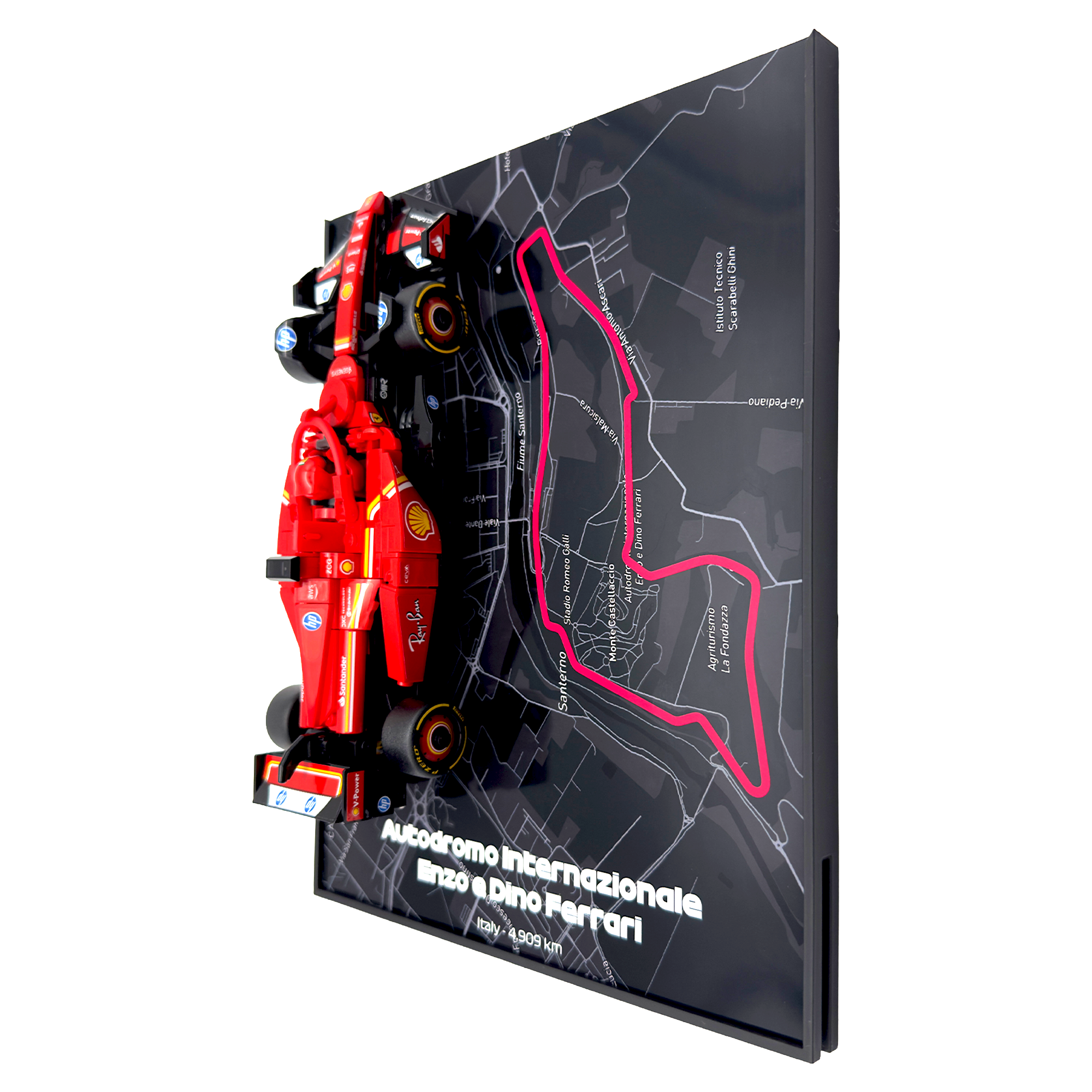 Imola Map Backdrop Display Stand For LEGO Speed Champions F1 Race Car