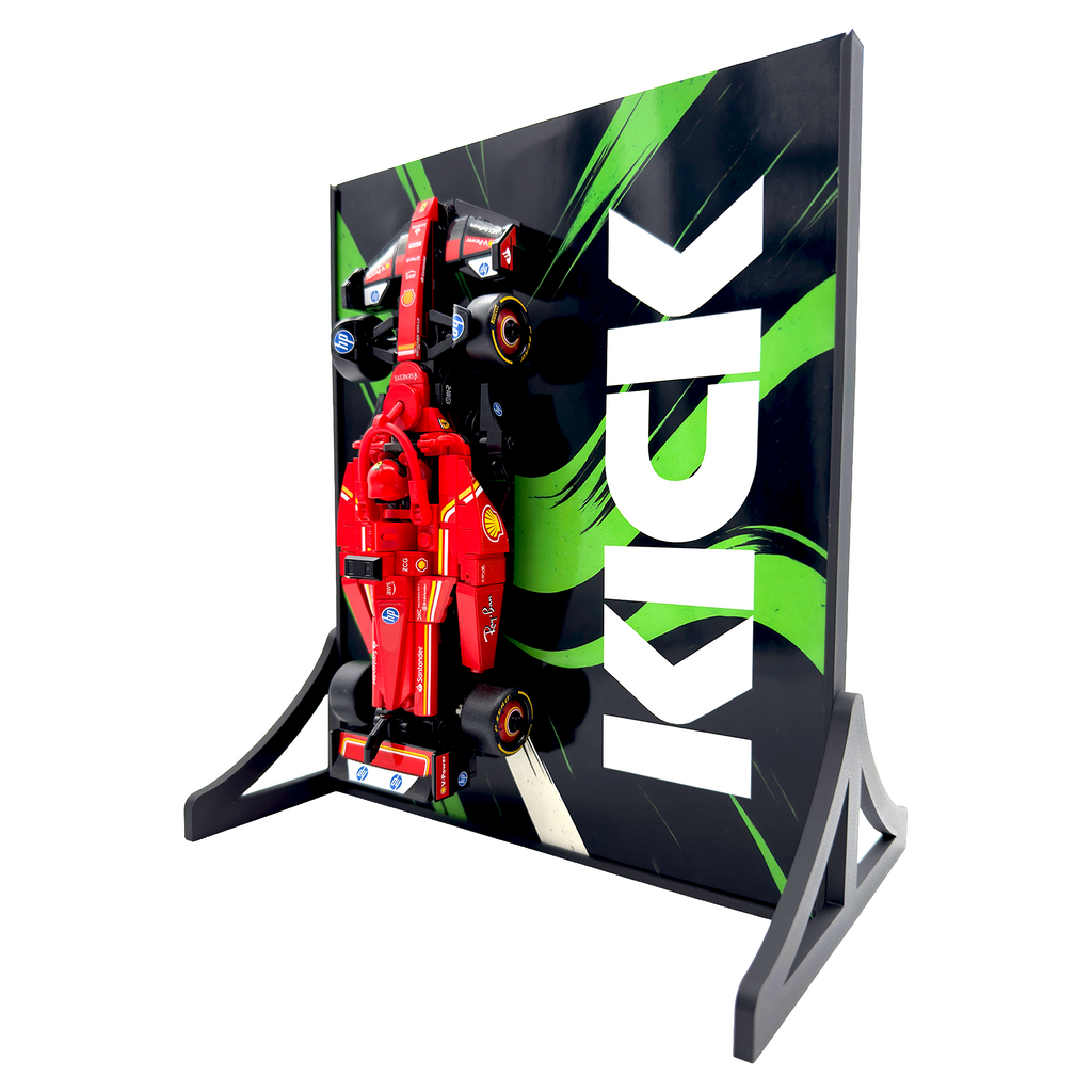Abstract Backdrop Display Stand For LEGO Speed Champions Kick C44 F1 Race Car
