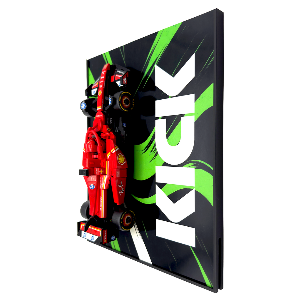 Abstract Backdrop Display Stand For LEGO Speed Champions Kick C44 F1 Race Car