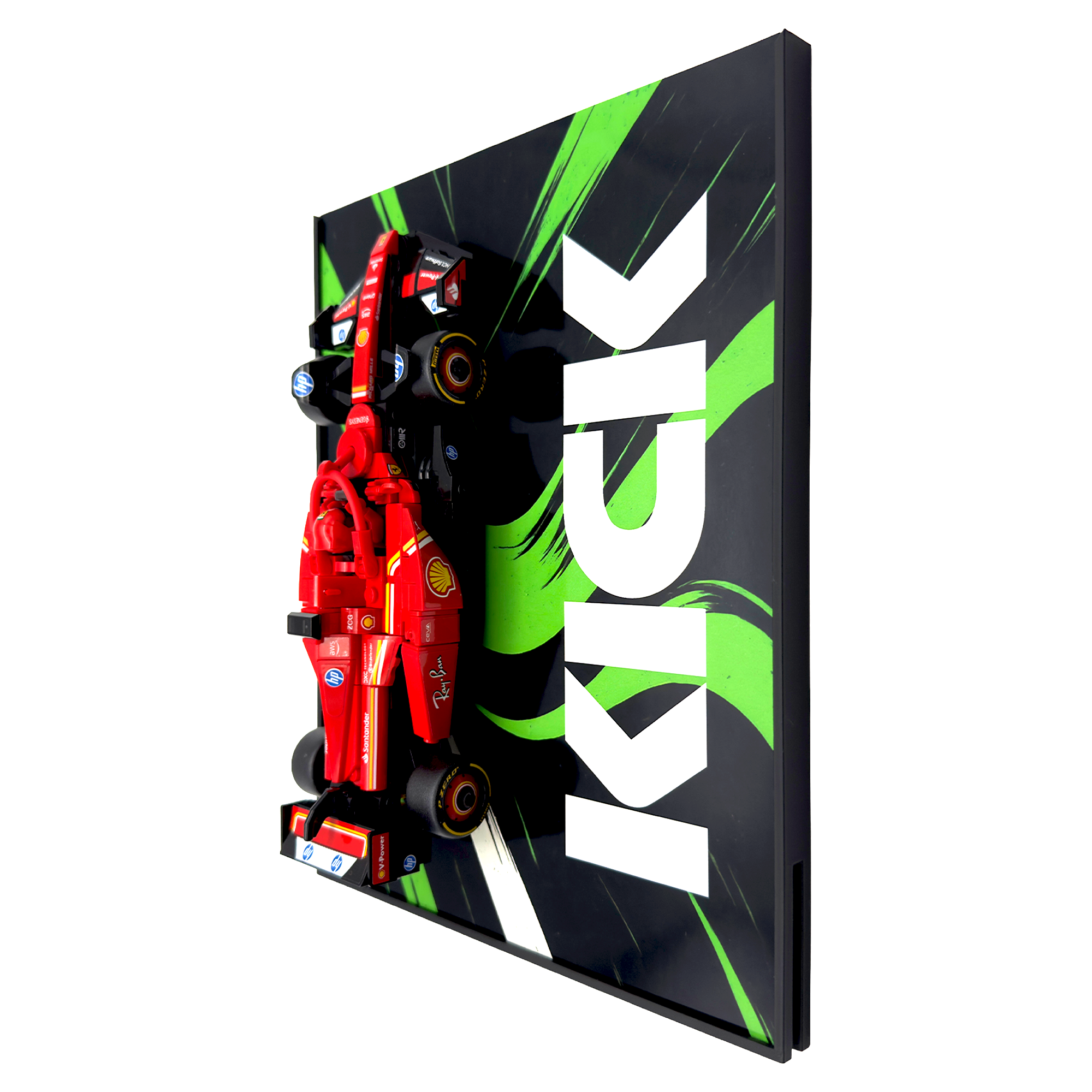Abstract Backdrop Display Stand For LEGO Speed Champions Kick C44 F1 Race Car