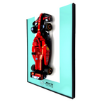 Colour Block Backdrop Display Stand For LEGO Speed Champions Mercedes W15 F1 Race Car