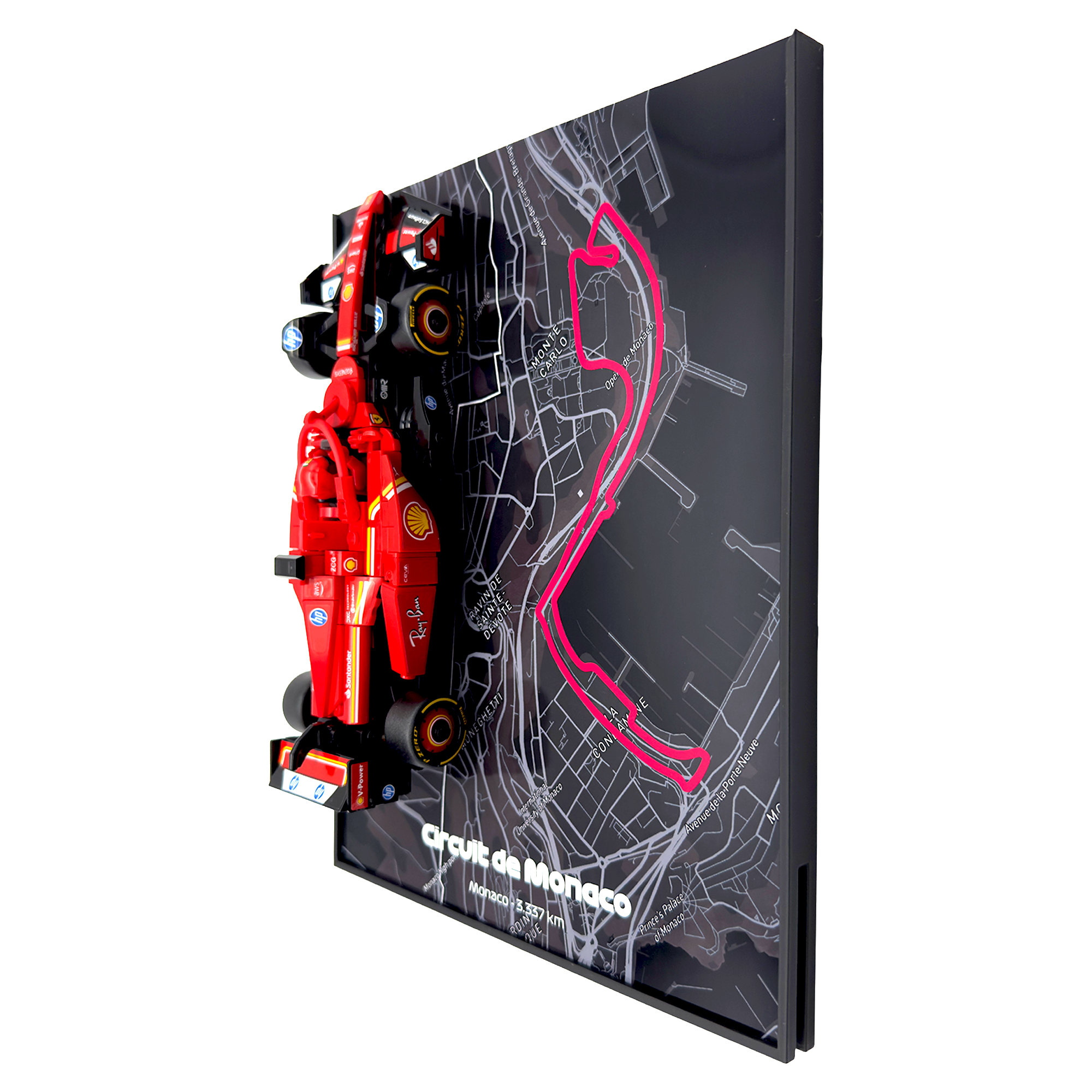 Monaco Map Backdrop Display Stand For LEGO Speed Champions F1 Race Car