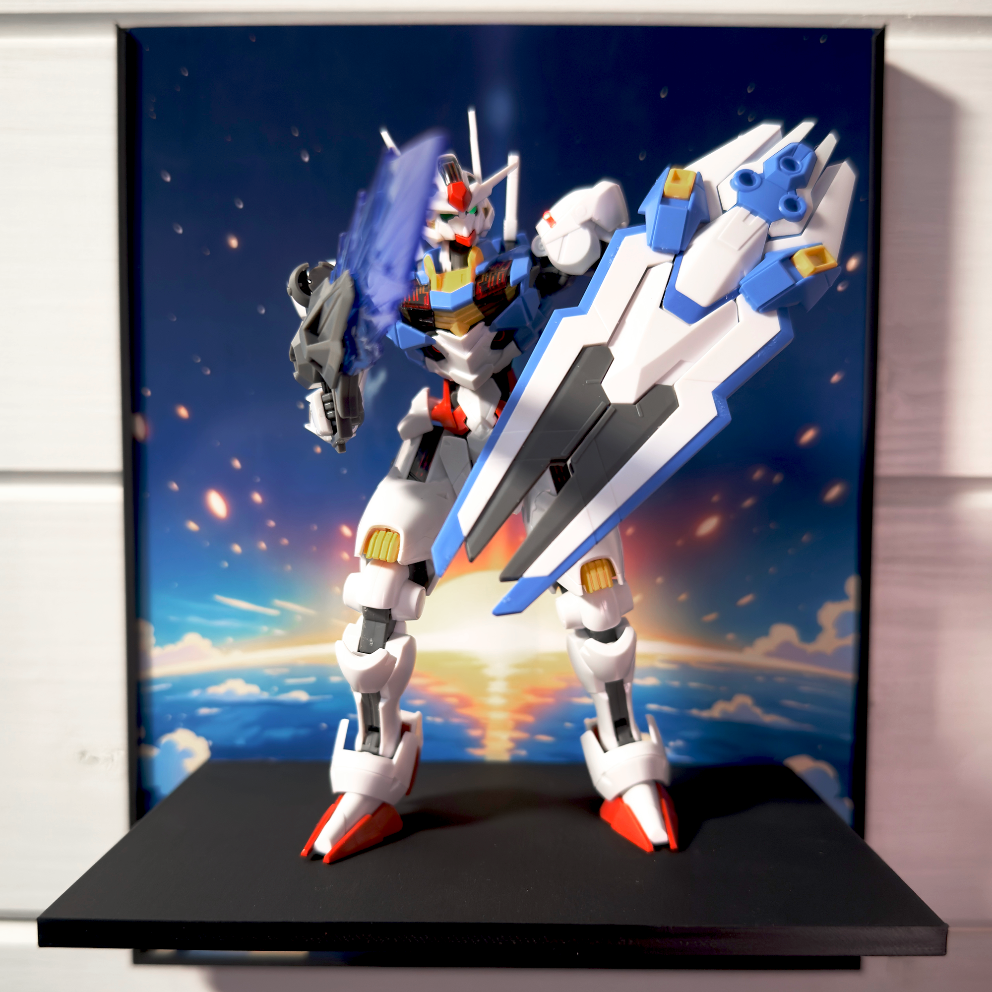 New Dawn (Anime Style) Gunpla Backdrop Wall Display For HG & RG Gundam Models