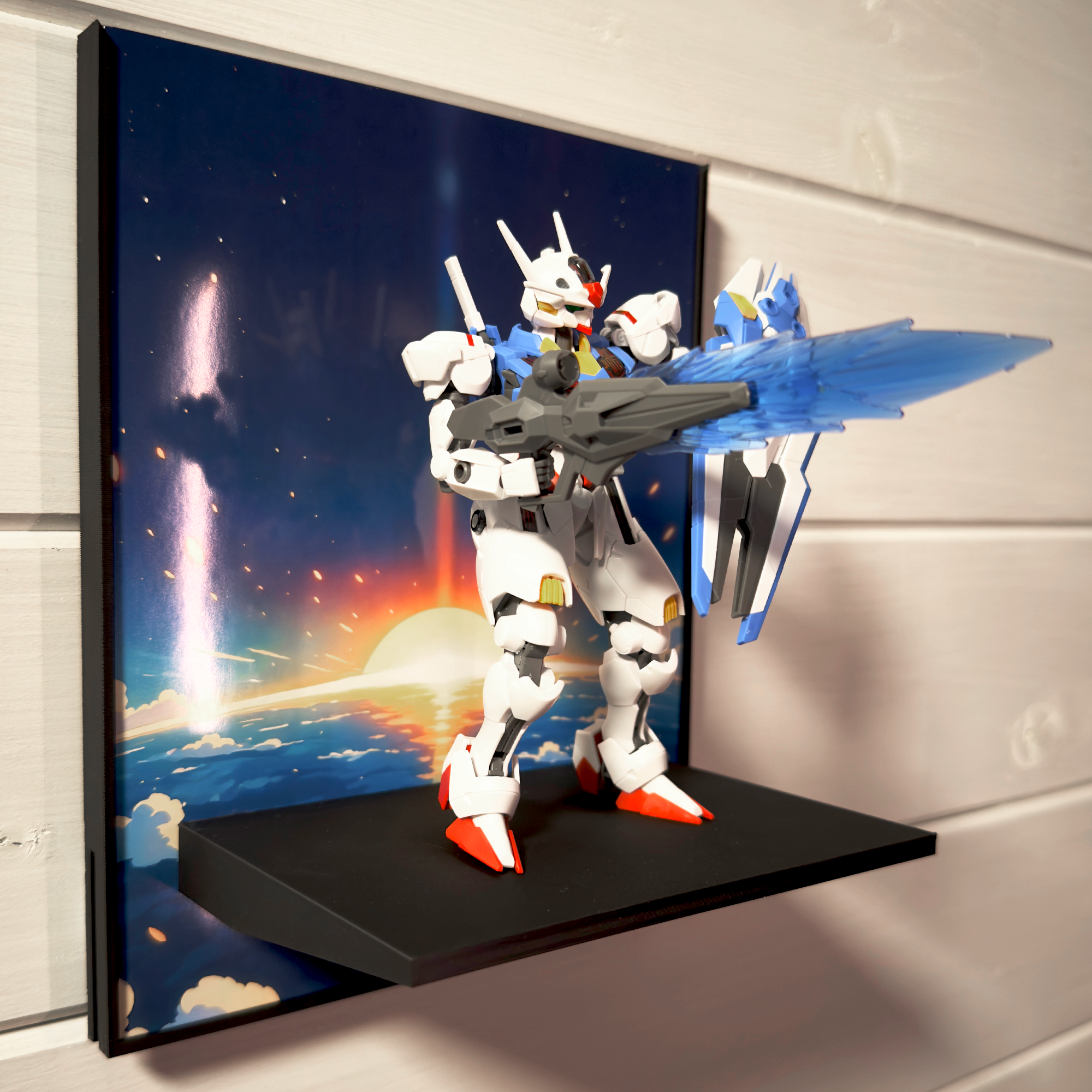 New Dawn (Anime Style) Gunpla Backdrop Wall Display For HG & RG Gundam Models