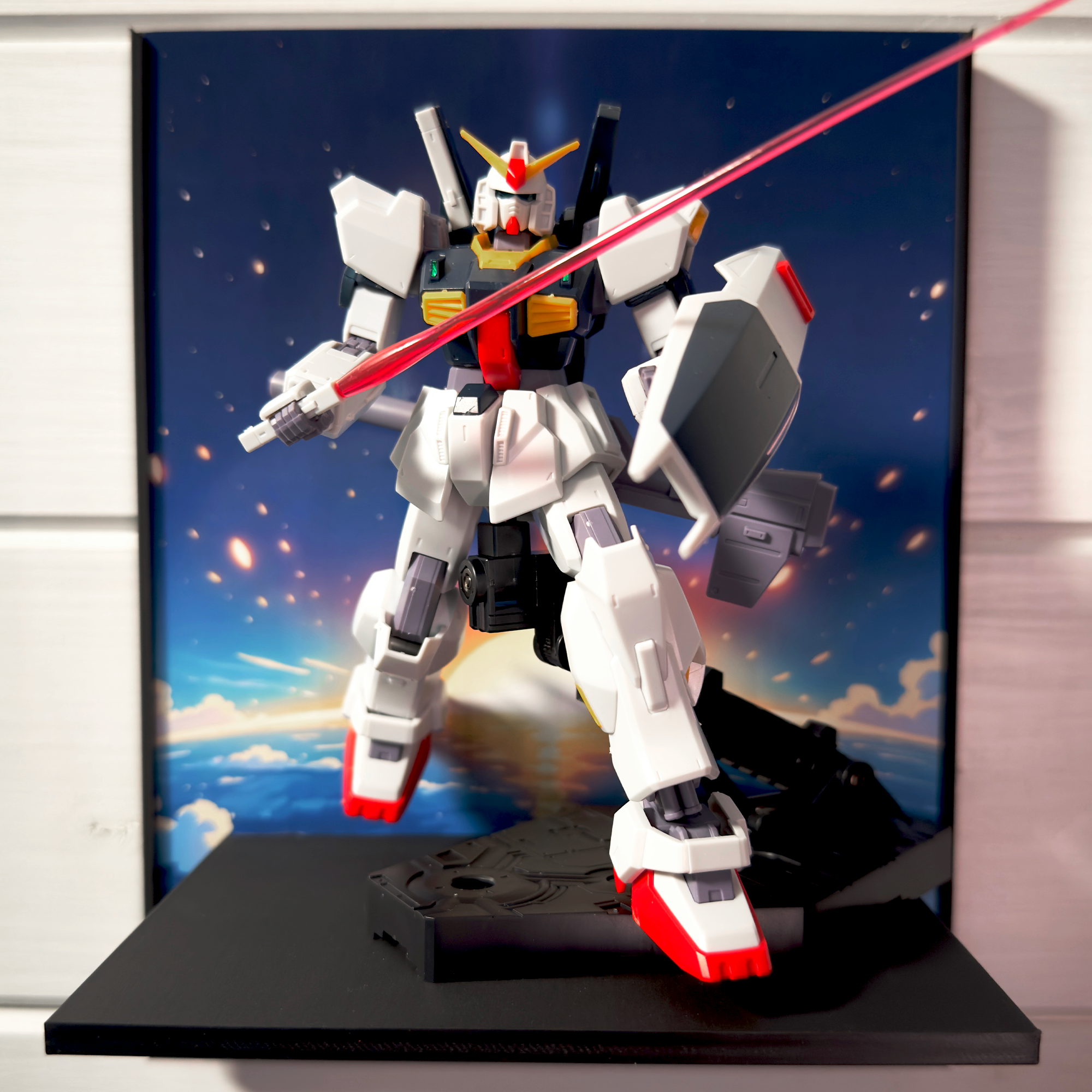 New Dawn (Anime Style) Gunpla Backdrop Wall Display For HG & RG Gundam Models
