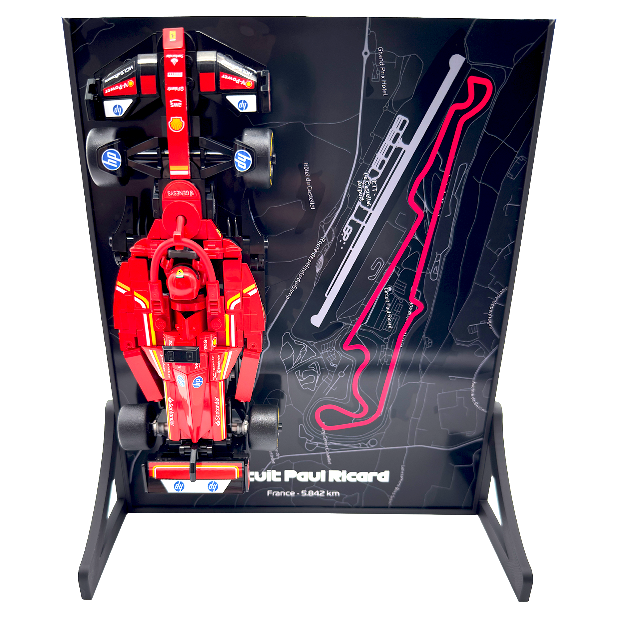 Paul Ricard Map Backdrop Display Stand For LEGO Speed Champions F1 Race Car
