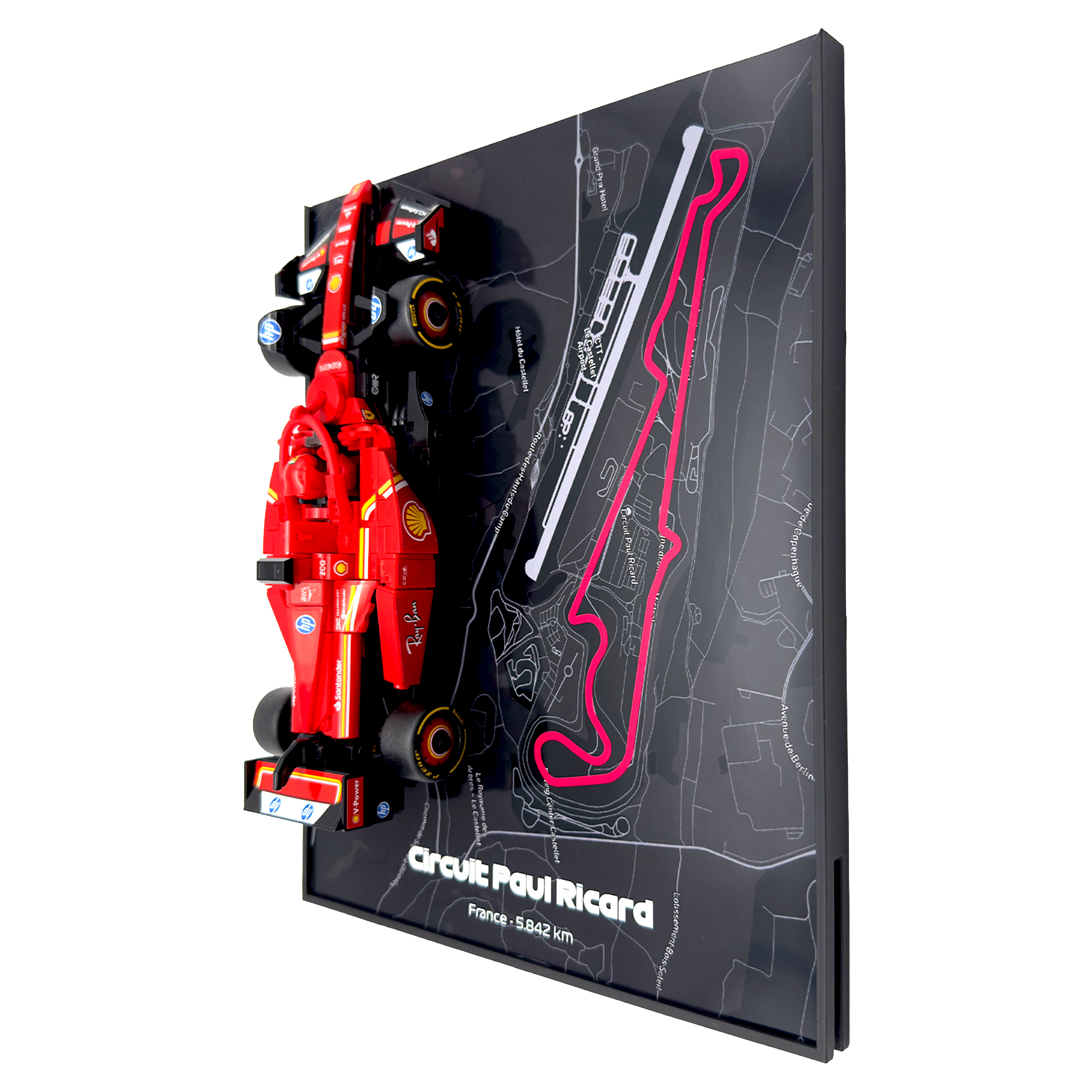Paul Ricard Map Backdrop Display Stand For LEGO Speed Champions F1 Race Car