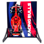 Abstract Backdrop Display Stand For LEGO Speed Champions Racing Bulls VCARB 01 F1 Race Car