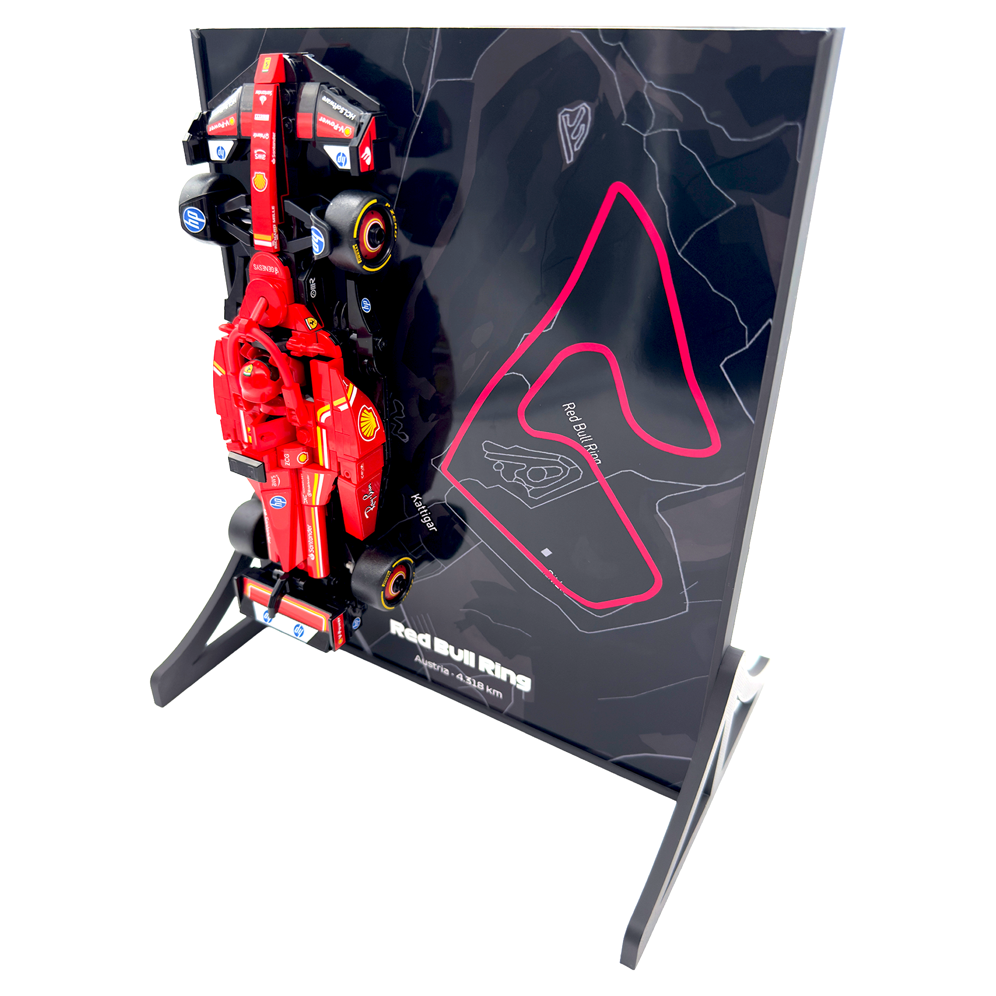Red Bull Ring Map Backdrop Display Stand For LEGO Speed Champions F1 Race Car