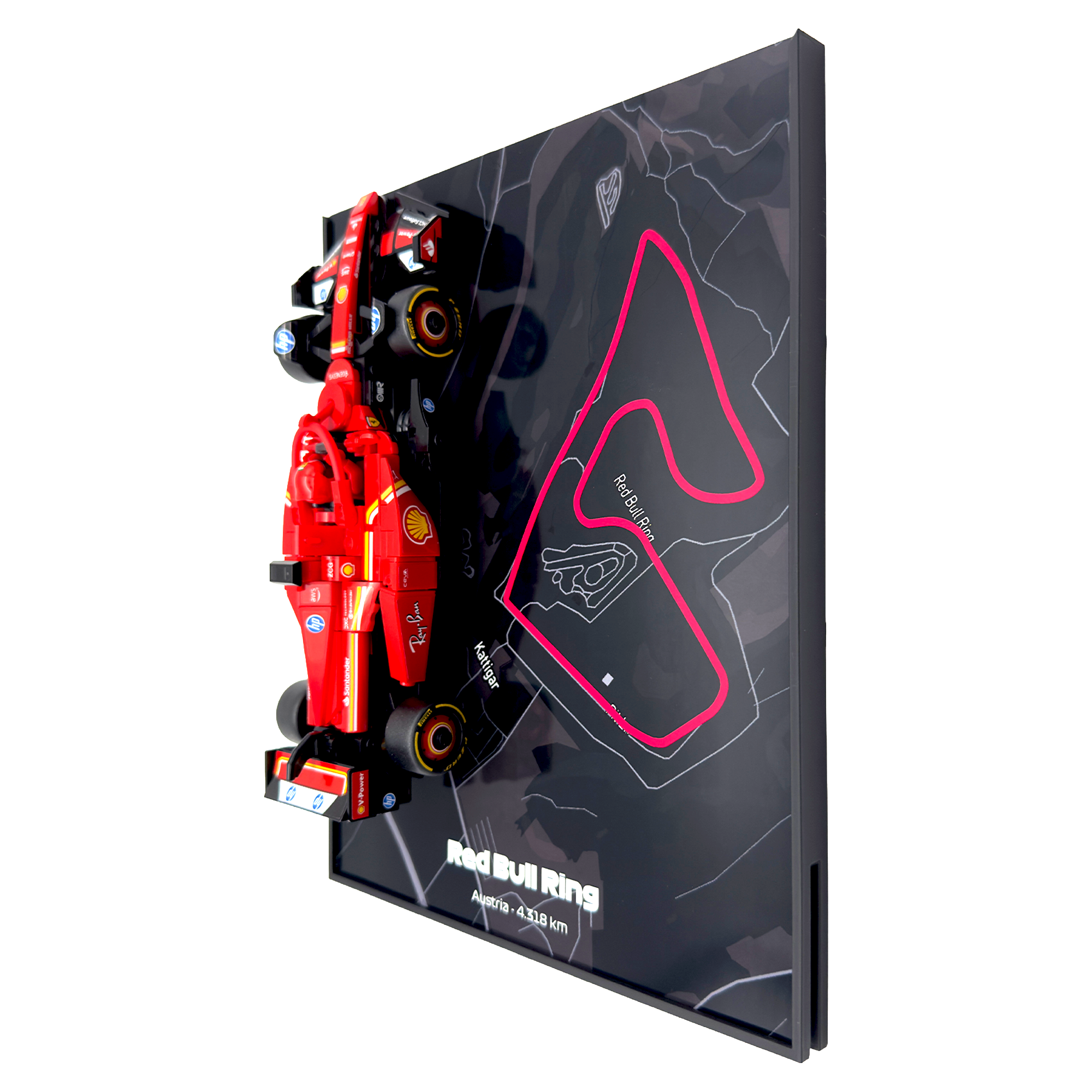 Red Bull Ring Map Backdrop Display Stand For LEGO Speed Champions F1 Race Car
