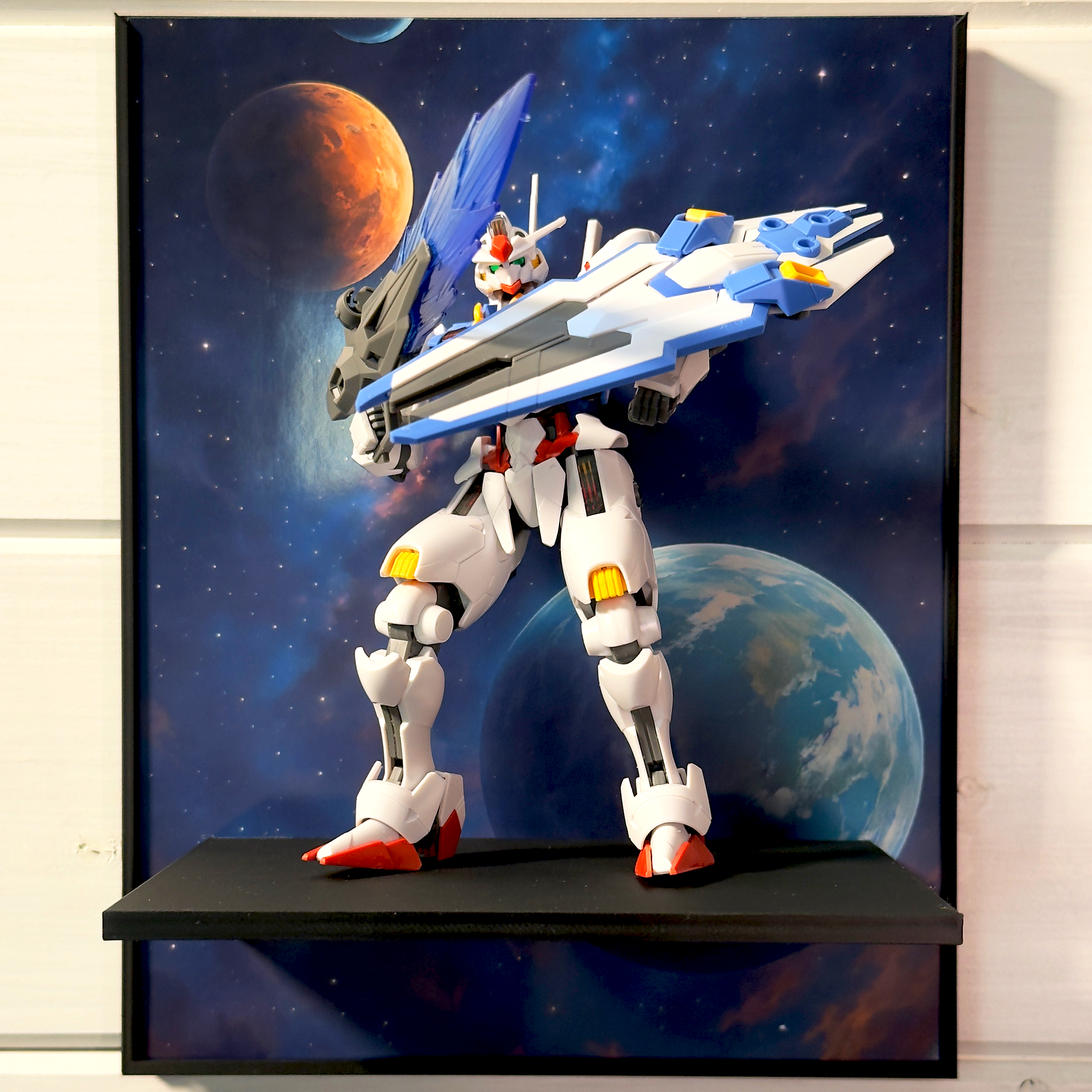 Shadow Of Worlds (Anime Style) Gunpla Backdrop Wall Display For HG & RG Gundam Models