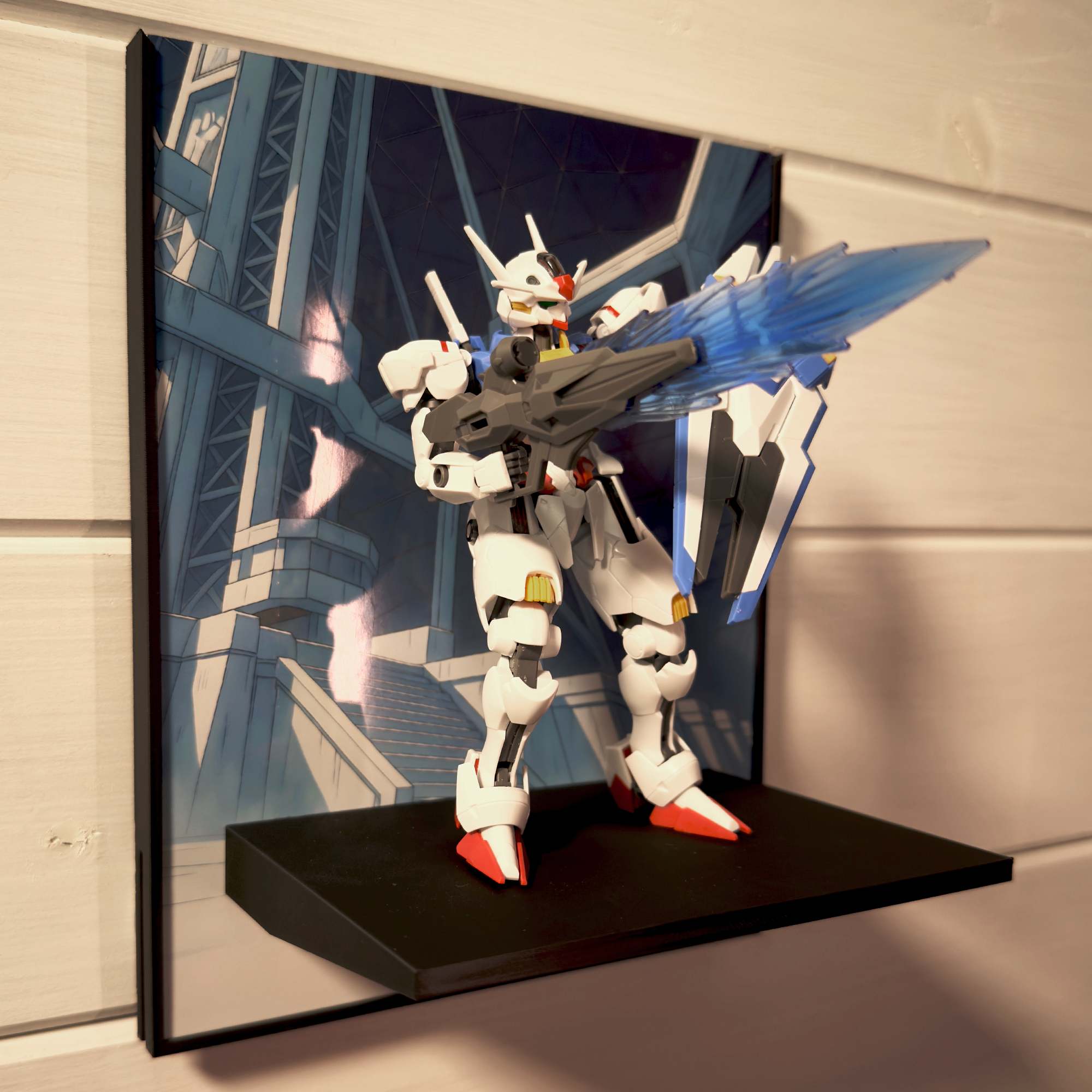 Station Alpha (Anime Style) Gunpla Backdrop Wall Display For HG & RG Gundam Models